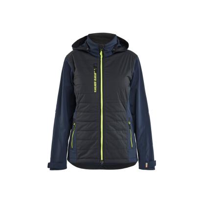 Blåkläder 4733 dame hybridjakke, mørk marineblå/hi-vis gul