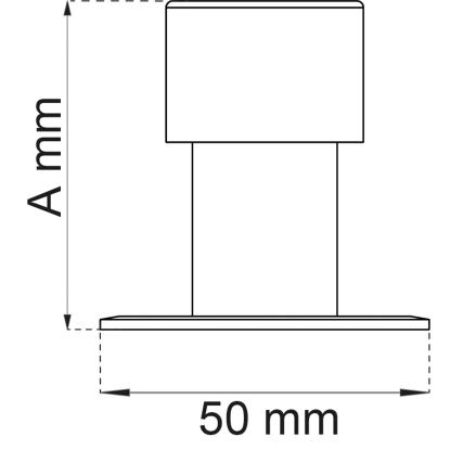 Habo 2893 dørstopper, messing, Ø22 x 75 mm