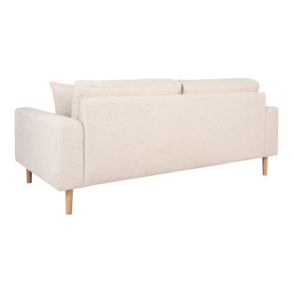 2,5 personers sofa, sand med to puder og natur træben