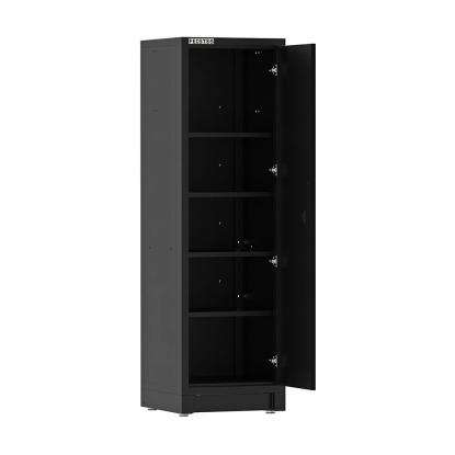 Feistos SOLO Blackline værkstedsskab med enkeltdør, stål, sort, 200 x 60 x 61 cm