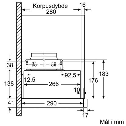 Siemens iQ300 skabsintegreret emhætte LI64MA531, sølvmetallic, 60 cm