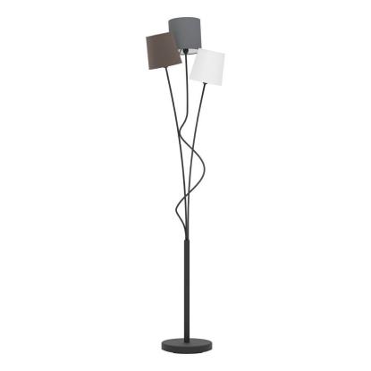 EGLO MARONDA gulvlampe, H152 cm, E14, hvid, antracit og brun