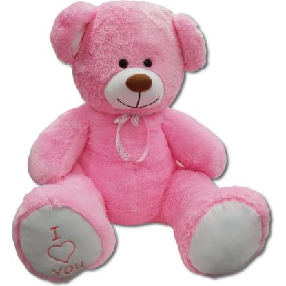 Bamse, bjørn med "I love you", lyserød, 160 cm