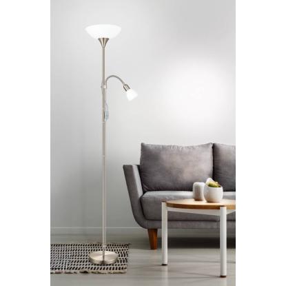 EGLO UP 2 gulvlampe, H176,5 cm, E27, stål/hvid