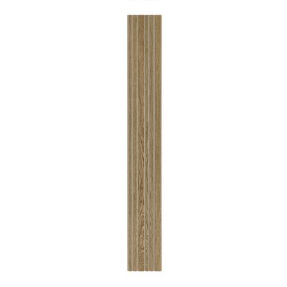 I-Wood Basic Mixed akustikpanel, mørkebrun olieret, beige filt og lys kerne, egefiner, 16 x 300 mm 