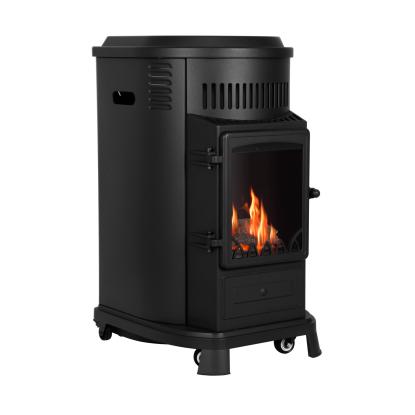 Qlima Rustika GH 3400 gasvarmeovn med levende flamme