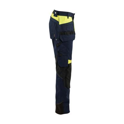 Blåkläder 1555 håndværker buks, mørk marineblå/hi-vis gul