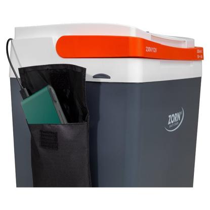 ZORN elektrisk køleboks, 12/230V, inklusiv powerbank, 30 liter