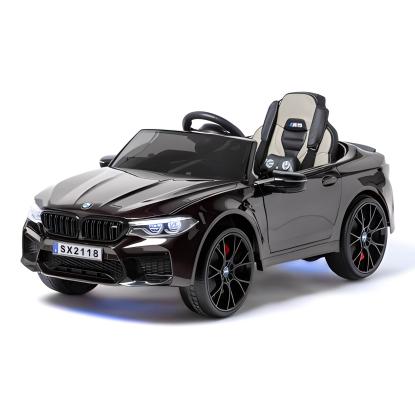 BMW M5 elbil med driftfunktion til børn, 2 x 24V, sort