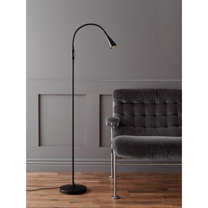 Belid Ledro gulvlampe, H121,6 cm, GU5,3, dæmpbar, mat sort
