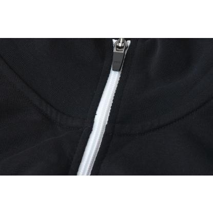 ID 0626 sweat cardigan med kontrast, sort