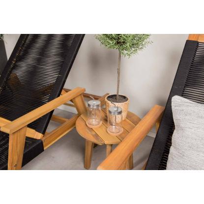 Venture Design Chania sidebord, natur, Ø40 cm