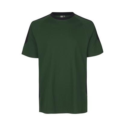 ID PRO Wear 0302 T-shirt med kontrast, flaskegrøn