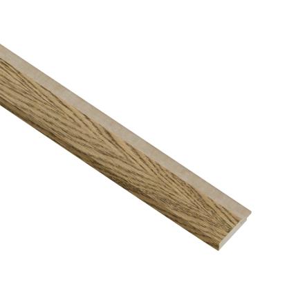 I-Wood afslutningsliste til akustikpanel, mørkebrun olieret, beige filt og lys kerne, egefiner, 16 x 42 x 2780 mm