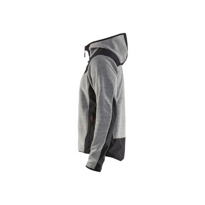 Blåkläder 5940 strikket jakke med softshell, gråmeleret/sort