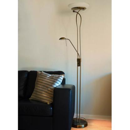 Aneta Cannes gulvlampe, H180 cm, antik messing