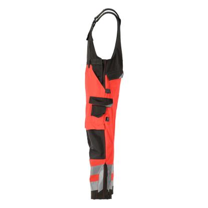 MASCOT SAFE SUPREME Newcastle overall med knælommer, hi-vis rød/mørk antracit