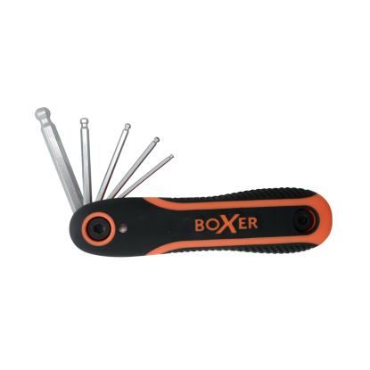 Boxer 8i1 unbrakonøgler med kuglehoved, krom-vanadium