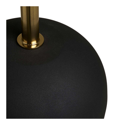 Sirone hjørnebord, mangotræ/sort/messing look, Ø30 cm