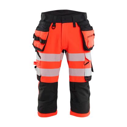 Blåkläder 1123 high vis knickers 4-vejs stretch, hi-vis rød/sort