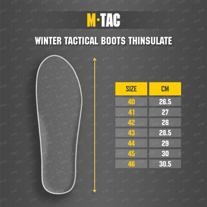 M-TAC Thinsulate Winter taktiske støvler, sort