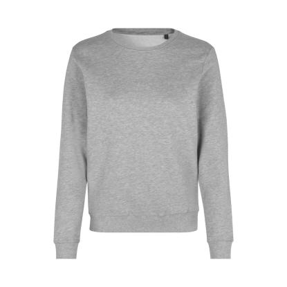 ID 0683 sweatshirt, økologisk, dame, lys grå melange