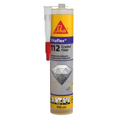 Sikaflex-112 Crystal Clear fugemasse/montagelim i patron, klar - 290 ml