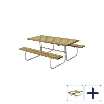 PLUS Classic bord/bænkesæt, trykimprægneret, nåletræ