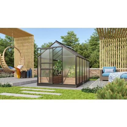Vitavia Venus 7500 drivhus, sort,7,5 m², 4 mm poly, inkl. sokkel