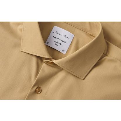 Seven Seas S51 hybridskjorte, slim, sand