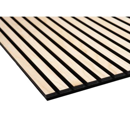 FOG & VENØ Fjordwall akustikpanel, ask, sort MDF, sort filt, 600 x 2400 x 19 mm