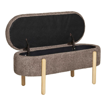 Branca bænk med opbevaring, brun/natur, 97 cm
