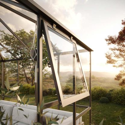KGT PaviLux pavillondrivhus, antracitgrå, 9 m²