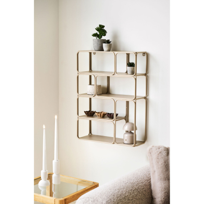 Lanciano vægreol, metal, beige, 48 cm
