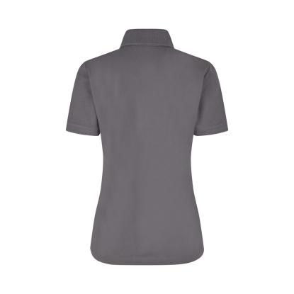 ID 0587 poloshirt, økologisk, dame, silver grey