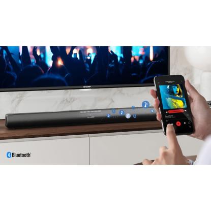 Sharp HT-SB100 2.0 HDMI og bluetooth soundbar, sort