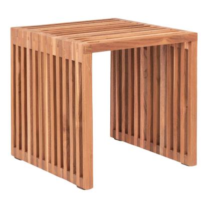Pego sidebord i teaktræ, natur, 40 x 40 x 40 cm