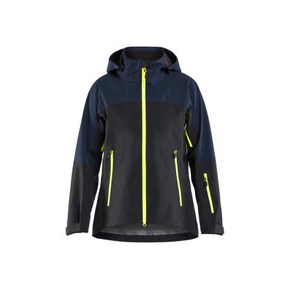 Blåkläder 4708 striker dame skaljakke 4-vejs stretch, mørk marineblå/hi-vis gul