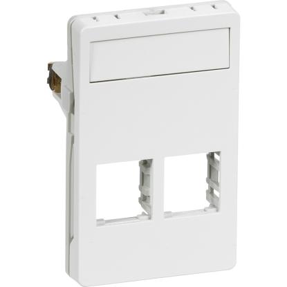 Lauritz Knudsen FUGA dataudtag til 2 x Actassi, RJ45, 1,5 modul, hvid
