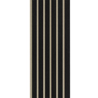 I-Wood Basic Original akustikpanel, sortmalet, beige filt og sort kerne, egefiner, 17 x 300 mm 