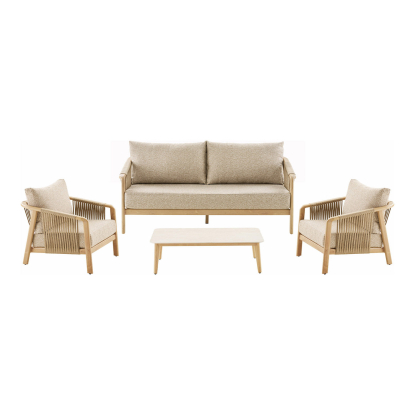 Fargo loungesæt med hynder, aluminium, taupe