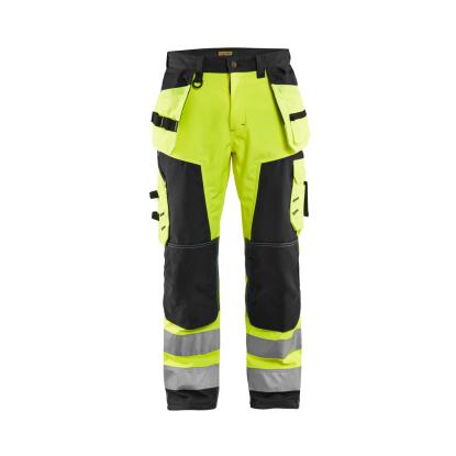 Blåkläder 1567 high vis softshell buks, hi-vis gul/sort