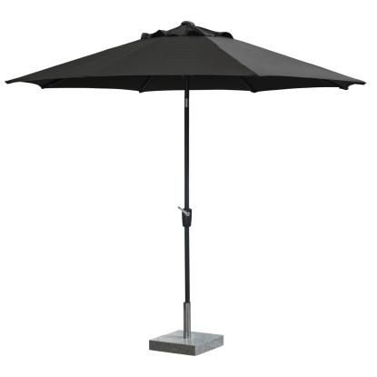 Florida parasol Ø300 x 243 cm med tilt, sort