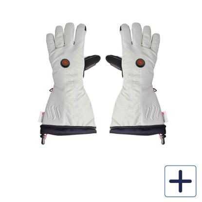 Glovii skihandsker med varme og touch, GS8, sæt med 5 dele, hvid