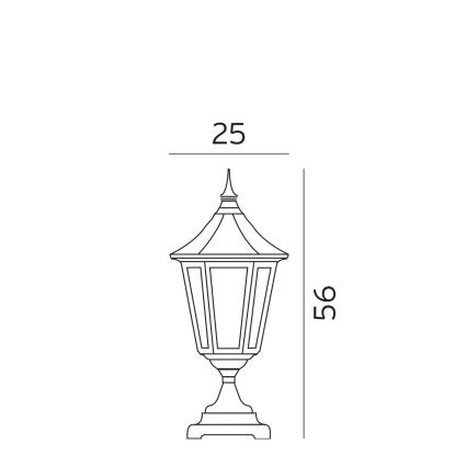 Norlys Modena havelampe, E27, IP54, hvid