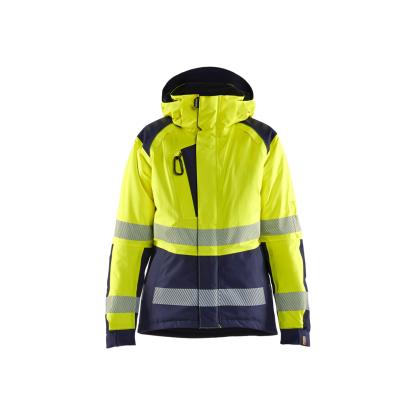 Blåkläder 4456 dame high vis vinterjakke, hi-vis gul/marineblå