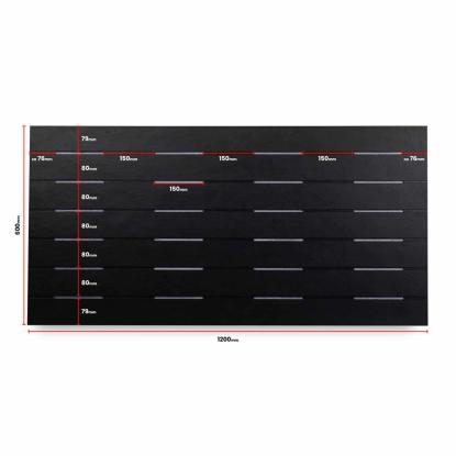 SCG udhængsplade lining med ventilation, 1200 x 600 x 4 mm, sort