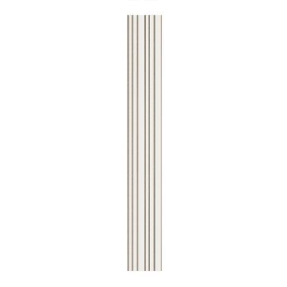 I-Wood Basic Mixed akustikpanel, hvidmalet, beige filt og lys kerne, folie, 16 x 300 mm 