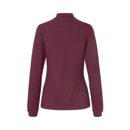 ID 0545 poloshirt med stretch, langærmet, dame, bordeaux