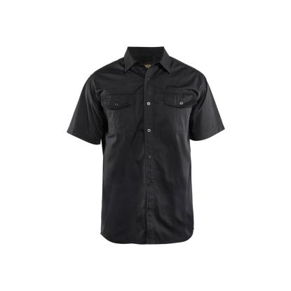 Blåkläder 3296 twill skjorte kort ærme, sort